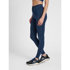 Damskie legginsy mid-rise Hummel Shaping. Niebieskie legginsy damskie HUMMEL, s, bez wzorów, z materiału. Za 161.00 zł.