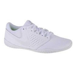 Trampki Damskie Skóra Cheer Sideline IV. Białe trampki i tenisówki damskie Nike, bez wzorów, ze skóry. Za 427.99 zł.