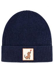 Zwillingsherz Kaszmirowa czapka "Dog Love" w kolorze granatowym rozmiar: onesize. Niebieskie czapki zimowe damskie Zwillingsherz, z kaszmiru. Za 234.95 zł.