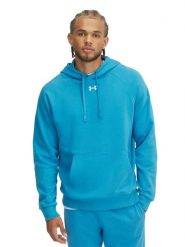 Under Armour Bluza "Rival" w kolorze turkusowym rozmiar: XL. Niebieskie bluzy z kapturem męskie Under Armour, xl. Za 144.58 zł.