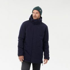 Parka turystyczna męska zimowa Quechua NH500 -10°C wodoodporna. Czarne parki męskie QUECHUA, na zimę, m, bez wzorów, z materiału. Za 449.99 zł.