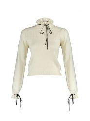 Trendyol Sweter w kolorze kremowym rozmiar: M. Brązowe golfy damskie Trendyol, m, bez wzorów, bez ramiączek. Za 105.14 zł.