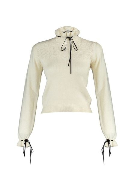 Trendyol Sweter w kolorze kremowym rozmiar: M. Brązowe golfy damskie Trendyol, m, bez wzorów, bez ramiączek. Za 105.14 zł.