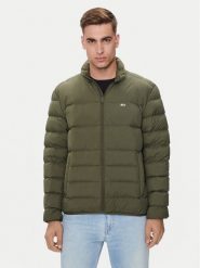 Tommy Jeans Kurtka puchowa DM0DM18909 Zielony Regular Fit. Zielone kurtki męskie Tommy Jeans, m, bez wzorów, z jeansu, bez kaptura. Za 589.99 zł.