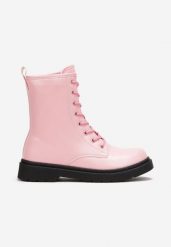 Różowe Botki Workery Sznurowane Dorissen. Czerwone botki dziewczęce Born2be, bez wzorów, z jeansu, bez ramiączek. Za 149.99 zł.