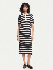 Gant Sukienka codzienna 4201428 Granatowy Regular Fit. Niebieskie sukienki damskie Gant, na co dzień, xl, bez wzorów, z bawełny, bez kołnierzyka, bez ramiączek, proste. Za 631.99 zł.