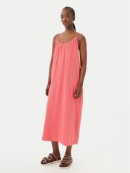 Vero Moda Sukienka letnia Luna 10286077 Koralowy Regular Fit. Pomarańczowe sukienki damskie Vero Moda, na lato, xs, bez wzorów, z syntetyku, bez kołnierzyka, bez ramiączek. Za 99.99 zł.