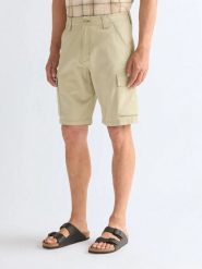 MESKIE SZORTY WRANGLER PK CARGO SHORT ELMWOOD 112378912. Szorty męskie Wrangler, z materiału, bez kołnierzyka. Za 149.99 zł.