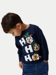 NAME IT Bluzka 13234159 Granatowy Standard Fit. Niebieskie t-shirty chłopięce Name it, bez wzorów, z bawełny, bez ramiączek. Za 79.99 zł.