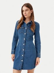 ONLY Sukienka jeansowa Believe 15326613 Niebieski Slim Fit. Niebieskie sukienki damskie Only, s, bez wzorów, z bawełny, bez kołnierzyka, bez ramiączek. Za 149.99 zł.