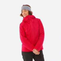 Kurtka narciarska damska Quechua 500. Niebieskie kurtki damskie WED'ZE, l, bez wzorów, z materiału, bez kaptura, narciarskie. Za 439.99 zł.