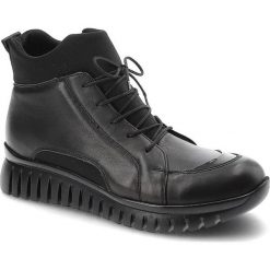 Czarne Sneakersy Damskie Artiker Wygodne Półbuty. Czarne półbuty damskie Artiker, z aplikacjami, ze skóry, biznesowe, bez obcasa, na obcasie. Za 299.00 zł.
