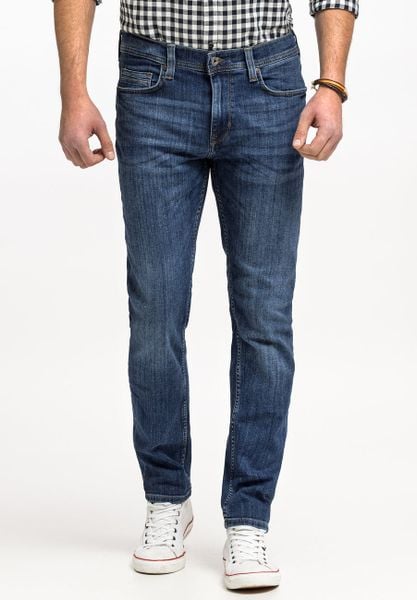 MUSTANG VEGAS SLIM MĘSKIE SPODNIE JEANSOWE JEANSY DŻINSY DENIM BLUE 1015045 5000 883, W35 L32. Niebieskie jeansy męskie Mustang. Za 219.99 zł.
