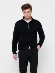 ONLY & SONS Bluza w kolorze czarnym rozmiar: XXL. Czarne bluzy bez kaptura męskie Only & Sons, xxl, z bawełny. Za 109.95 zł.