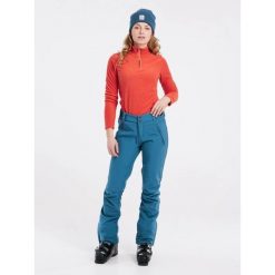 Spodnie narciarskie dla kobiet Protest Lole Softshell. Niebieskie spodnie dresowe damskie Protest, na zimę, bez wzorów, z softshellu. Za 510.50 zł.