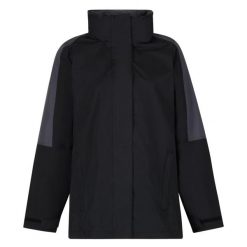 Kurtka Wodoodporna Damska 3 W 1. Czarne kurtki przeciwdeszczowe damskie Regatta, l, z kapturem. Za 565.99 zł.