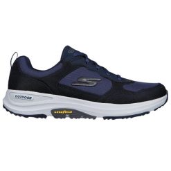 Buty trekkingowe Skechers. Niebieskie buty trekkingowe męskie Skechers, bez zapięcia. Za 283.99 zł.