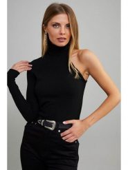 Cool & Sexy Bluzka w kolorze czarnym rozmiar: M. Czarne bluzki damskie Cool & Sexy, m, bez wzorów, bez kołnierzyka, bez ramiączek. Za 52.99 zł.