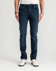 Męskie Spodnie Jeansowe Tom Tailor Josh Dark Stone Blue Black Denim 1021434 10173. Czarne spodnie materiałowe męskie Tom Tailor, bez wzorów, z denimu. Za 159.99 zł.