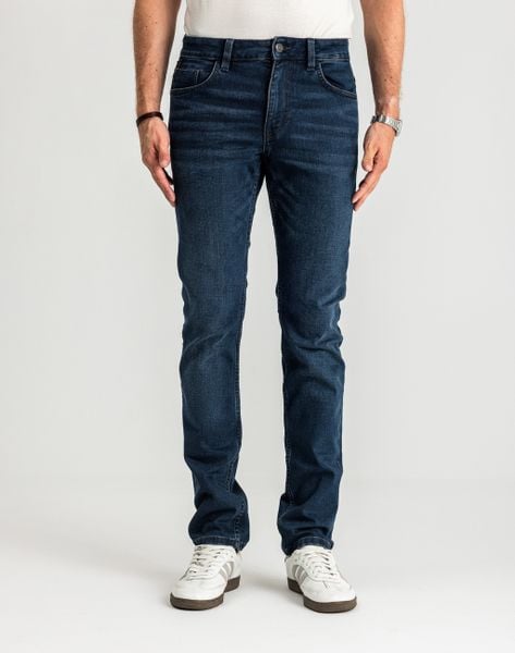 Męskie Spodnie Jeansowe Tom Tailor Josh Dark Stone Blue Black Denim 1021434 10173. Czarne spodnie materiałowe męskie Tom Tailor, bez wzorów, z denimu. Za 159.99 zł.