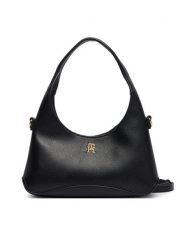 Tommy Hilfiger Torebka Th Everyday Mini Hobo AW0AW19185 Czarny. Czarne torebki klasyczne damskie Tommy Hilfiger, bez wzorów, ze skóry, bez dodatków. Za 449.99 zł.
