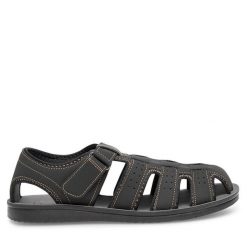 Sandały Lanetti. Czarne sandały męskie Lanetti, bez zapięcia. Za 99.99 zł.