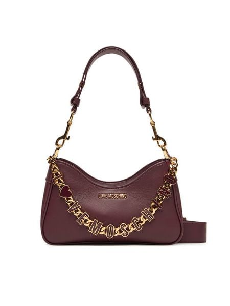 LOVE MOSCHINO Torebka JC4070PP1NL1355A Bordowy. Czerwone torebki klasyczne damskie Love Moschino, bez wzorów, ze skóry, bez dodatków. Za 909.99 zł.