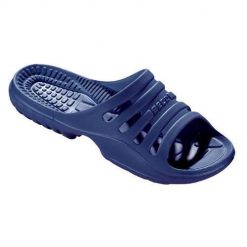 Klapki damskie Beco ciemnoniebieskie. Niebieskie klapki damskie 47 Brand, bez wzorów, z materiału, bez obcasa. Za 192.99 zł.