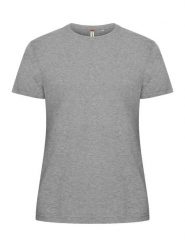 Clique Basic-T Women Dopasowany damski T-shirt bawełniany szary melanż. Szare t-shirty damskie CLIQUE, l, bez wzorów, z bawełny, bez kołnierzyka. Za 97.35 zł.