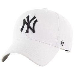 Czapka Z Daszkiem MLB New York Yankees. Białe czapki męskie 47 Brand, bez wzorów. Za 146.99 zł.