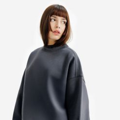 Bluza okrągły dekolt damska Elementals. Szare bluzy bez kaptura damskie Decathlon, s, z bawełny. Za 149.99 zł.