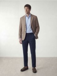 Marynarka regular fit w kratę - brązowy. Brązowe marynarki męskie Reserved, bez wzorów, z tkaniny. Za 359.99 zł.