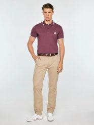 Koszulka męska polo bordowa seller 604. Czerwone koszulki polo męskie Big Star, na jesień, l, bez wzorów, z bawełny, bez ramiączek. Za 139.99 zł.