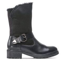Botki Clara Barson. Czarne botki damskie Clara Barson, bez obcasa, na płaskiej podeszwie, bez zapięcia. Za 169.99 zł.