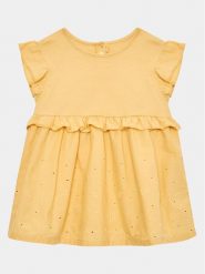 United Colors Of Benetton Sukienka codzienna 47YZAV00B Żółty Regular Fit. Żółte sukienki dziewczęce United Colors Of Benetton, bez wzorów, z bawełny, bez ramiączek. Za 79.99 zł.