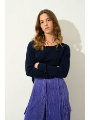 AUTHENTIC CASHMERE Kaszmirowy sweter "Lanfon" w kolorze granatowym rozmiar: L. Niebieskie swetry klasyczne damskie AUTHENTIC CASHMERE, l, z kaszmiru, bez kołnierzyka. Za 247.69 zł.