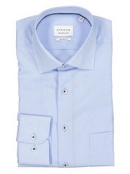 Eterna Koszula - Modern fit - w kolorze błękitnym rozmiar: 46. Niebieskie koszule męskie Eterna, bez wzorów, z materiału, bez kołnierzyka, bez ramiączek. Za 110.04 zł.