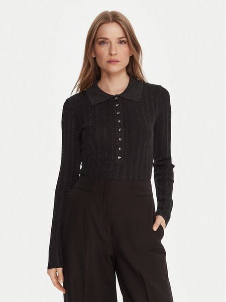 Gaudi Sweter 521FD53034 Czarny Slim Fit. Czarne swetry klasyczne damskie GAUDI, xs, z syntetyku, bez kołnierzyka. Za 399.99 zł.