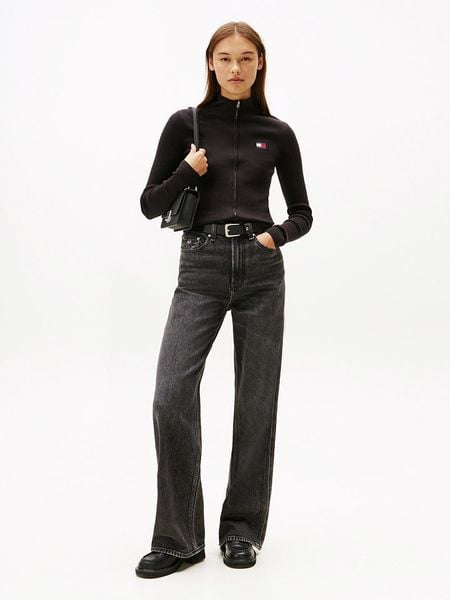 TOMMY JEANS Bluza w kolorze czarnym rozmiar: M. Czarne bluzy bez kaptura damskie Tommy Jeans, m, bez wzorów, z jeansu. Za 330.20 zł.