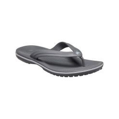 Japonki damskie Crocs Flip. Szare klapki damskie Crocs, bez wzorów, z materiału, bez obcasa. Za 204.00 zł.