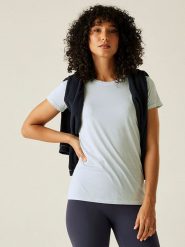 Regatta Koszulka funkcyjna "Fingal Edition" w kolorze białym rozmiar: 42. Białe bluzki sportowe damskie Regatta, z materiału, bez kołnierzyka, bez ramiączek. Za 37.30 zł.