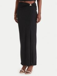 Guess Spódnica maxi W6GD15 K2936 Czarny Slim Fit. Czarne spódniczki damskie Guess, s, z aplikacjami, maxi. Za 379.99 zł.