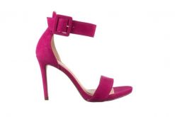 Sandały Bayla-065 6189496 Róż, Skóra naturalna - 40. Czerwone sandały damskie Bayla, bez wzorów, z nubiku, bez obcasa, na szpilce. W wyprzedaży za 89.10 zł.