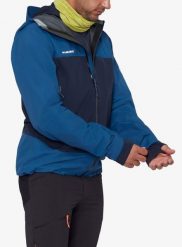 Kurtka z membraną Mammut Crag HS Hooded Jacket. Niebieskie kurtki męskie Mammut, l, bez wzorów, z materiału, marine, bez kaptura. Za 1,176.99 zł.