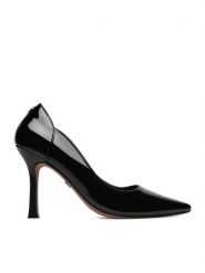 Nine West Szpilki CEO-S3S96688 01 Czarny. Czarne szpilki Nine West, bez wzorów, ze skóry, bez obcasa. Za 249.99 zł.