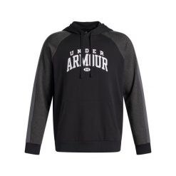 Bluza z kapturem Under Armour Rival Colorblock. Czarne bluzy sportowe męskie Under Armour, m, z bawełny. Za 232.45 zł.
