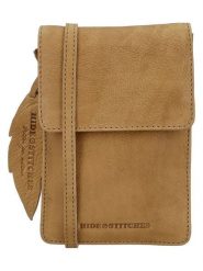 HIDE & STITCHES Skórzana torebka "Earth" w kolorze jasnobrązowym na telefon - 13 x 19 x 1,5 cm rozmiar: onesize. Brązowe torebki klasyczne damskie HIDE & STITCHES, bez wzorów, z materiału, bez dodatków. Za 130.99 zł.