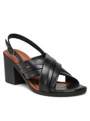 Lasocki Sandały ARC-2289-01 Czarny. Czarne sandały damskie Lasocki, bez wzorów, ze skóry, bez obcasa, na słupku. Za 199.99 zł.