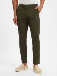 Selected Spodnie Mężczyźni Bawełna zielony, 33-32. Zielone spodnie materiałowe męskie Selected, bez wzorów, z bawełny. Za 399.95 zł.