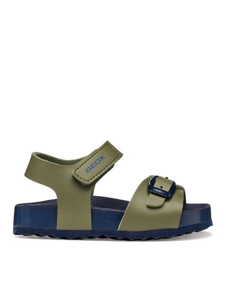 Geox Sandały B Sandal Chalki Boy B652QA 000BC CD3F4 M Zielony. Zielone sandały chłopięce Geox, ze skóry, bez zapięcia. Za 179.99 zł.